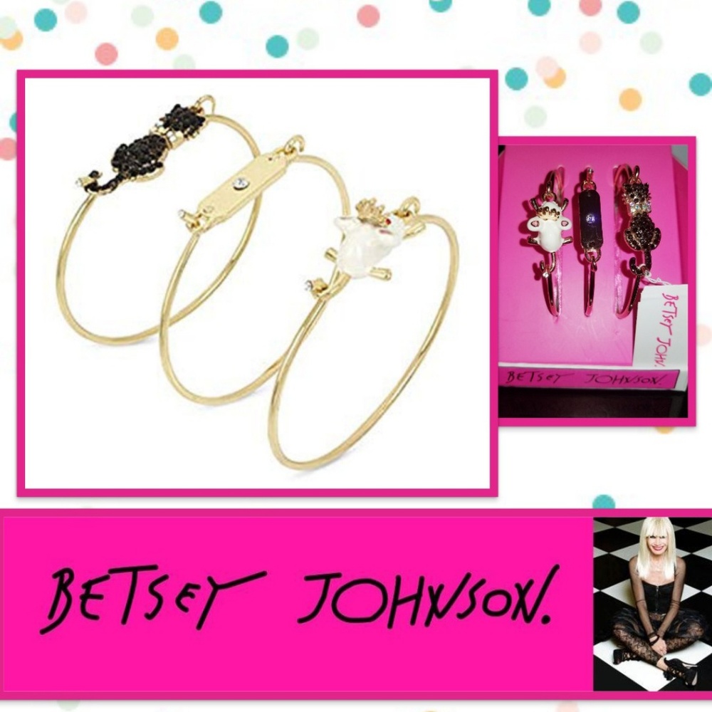 Betsey Johnson Trio Bracelets Set & Gift Box - Picture 1 of 6